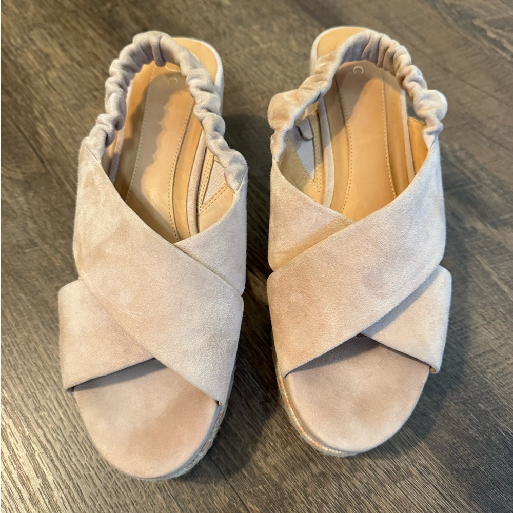 Joie Garden Platform Espadrille Wedge Sandal- Blush, Size 8.5 - Picture 2 of 12